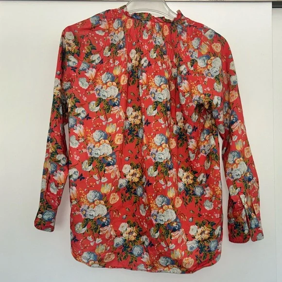 J. Crew Coral Floral Blouse - Picture 5 of 11